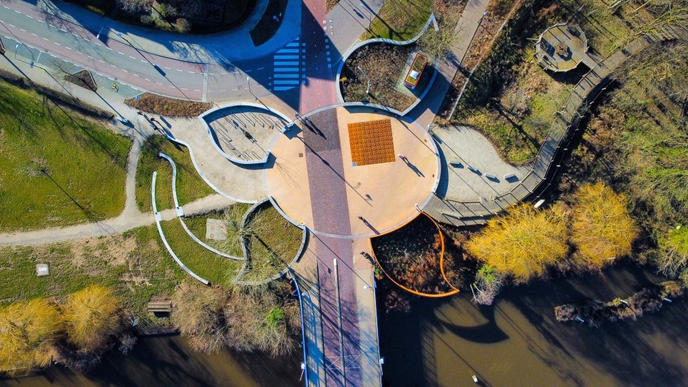 Drone-opname van het Mispelplein © foto gemeente Doetinchem.